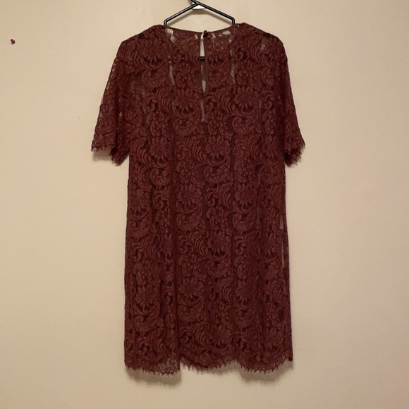 Aritzia silk slip dress w/ lace cover, dusty rose size S - Picture 2 of 6